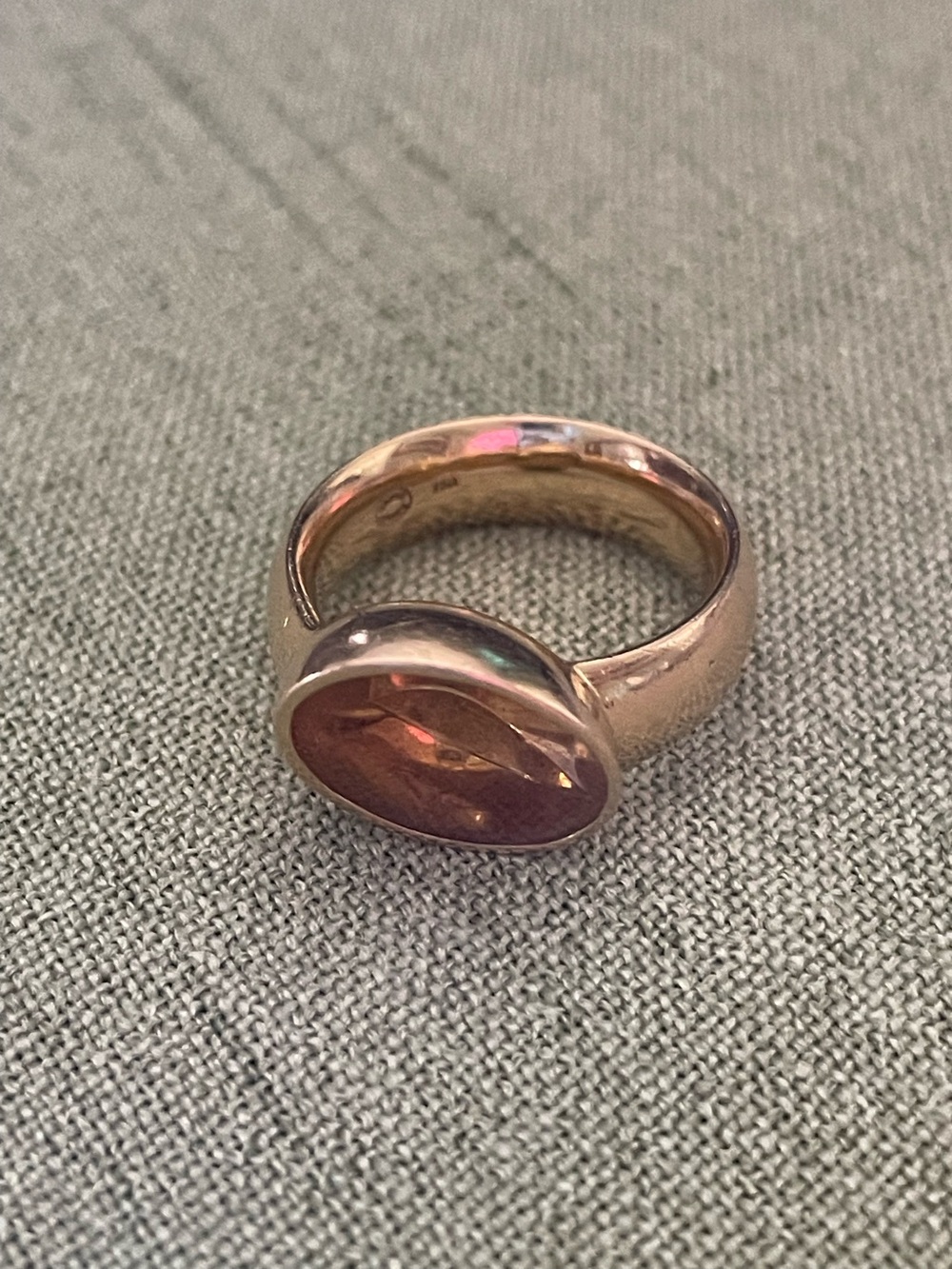 Georg Jensen 18k Gold Citrine Ring-size 6 3/4 - Women Jewelry